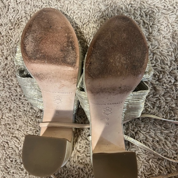 Loeffler Randall Natalia Pleated platform sandals in Platinum - Picture 12 of 13